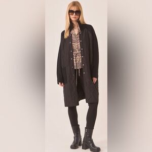 NWT NKN Nekane Black Quilted Combination Coat - size Small|Medium - $200 MSRP